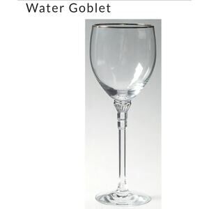 Lenox Phoenix Gold Trim Water Goblet Glasses (1) 8¾" EUC Drinkware Replacement